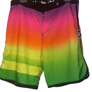 Hurley| Neon Ombre Phantom 18” Board Shorts size 32 🩳 🏄‍♂️